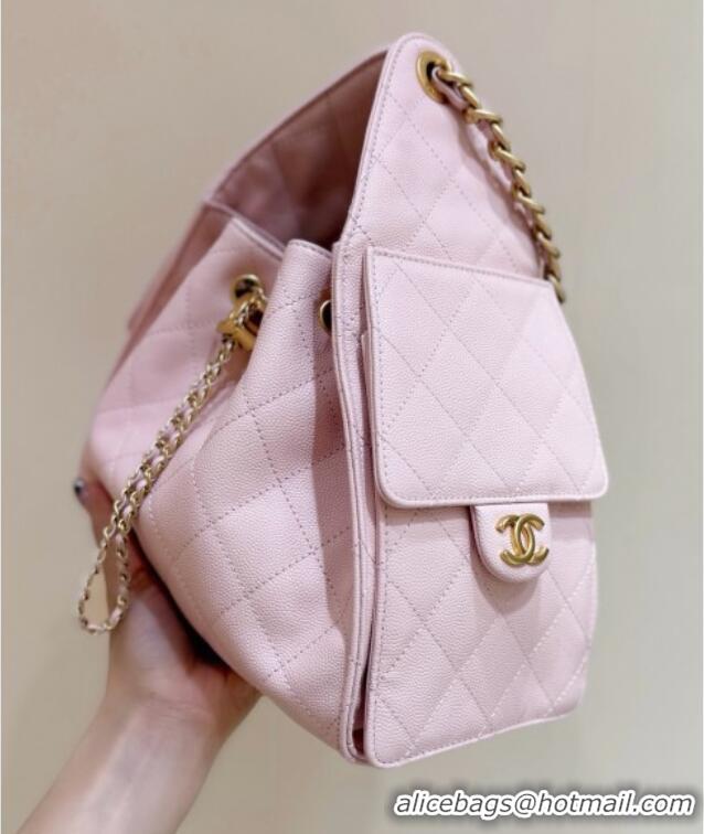 Shop Chanel 25 Small Handbag in Grained Calfskin AS5293 Pink Spring-Summer 2025 Top Quality
