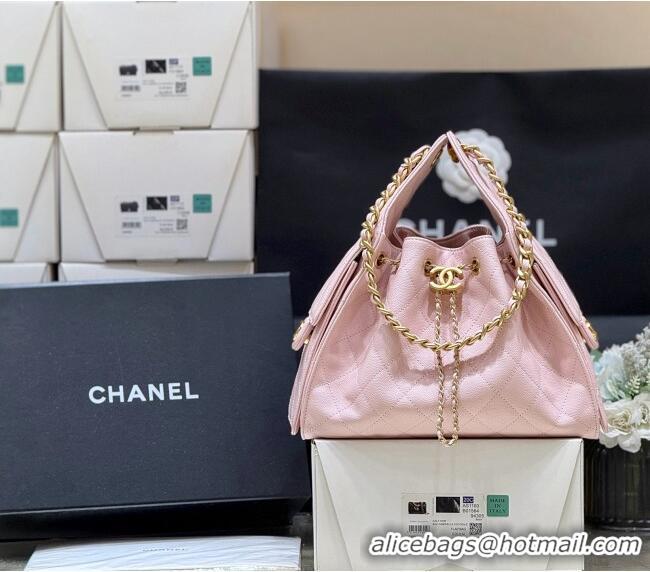 Shop Chanel 25 Small Handbag in Grained Calfskin AS5293 Pink Spring-Summer 2025 Top Quality