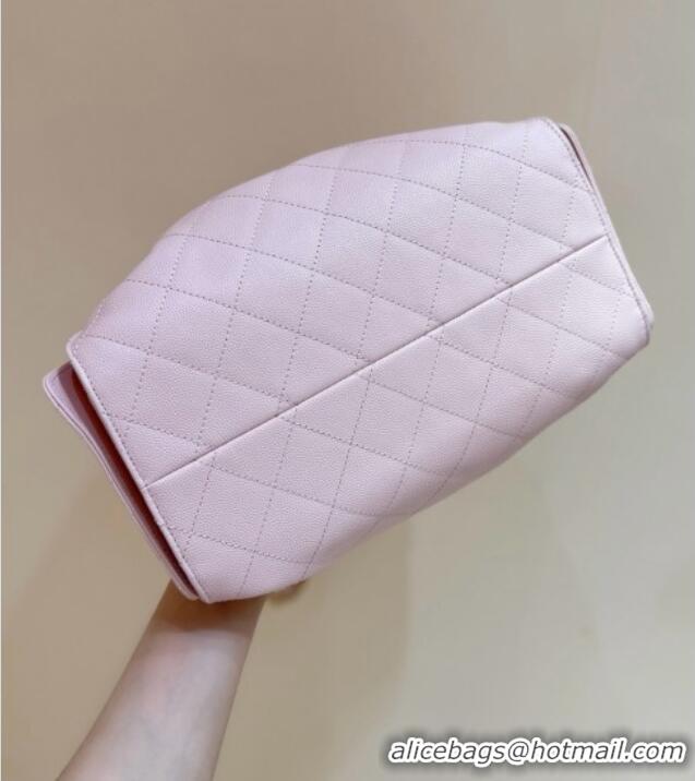 Shop Chanel 25 Small Handbag in Grained Calfskin AS5293 Pink Spring-Summer 2025 Top Quality