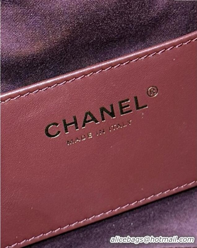 Discount Chanel 25 Small Handbag in Grained Calfskin AS5293 Burgundy Spring-Summer 2025 Top Quality