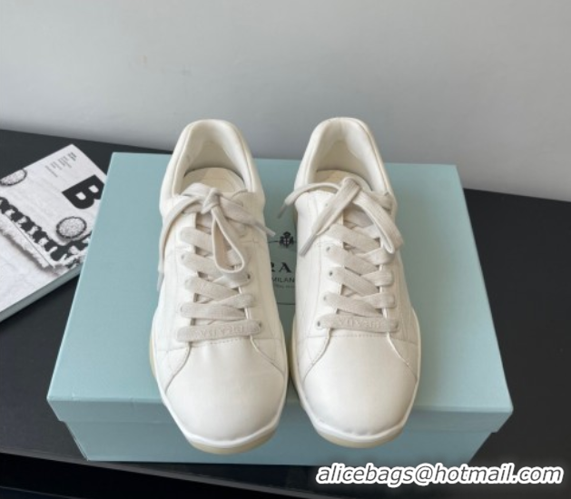 Stylish Prada Nappa leather sneakers Sneakers White 2025 PR060302