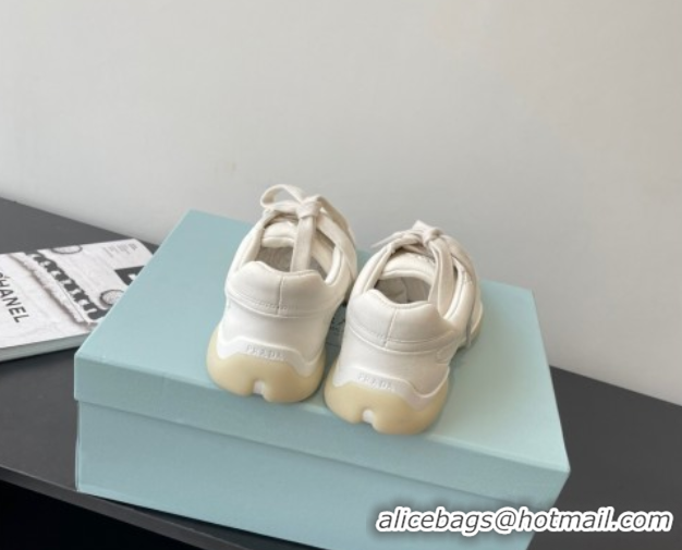 Stylish Prada Nappa leather sneakers Sneakers White 2025 PR060302
