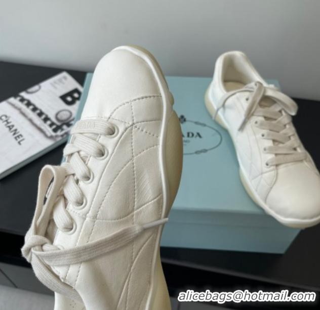 Stylish Prada Nappa leather sneakers Sneakers White 2025 PR060302