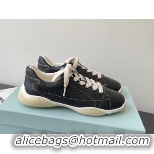 Best Grade Prada Nappa leather sneakers Sneakers Black 2025 PR060302