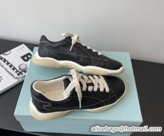 Best Grade Prada Nappa leather sneakers Sneakers Black 2025 PR060302