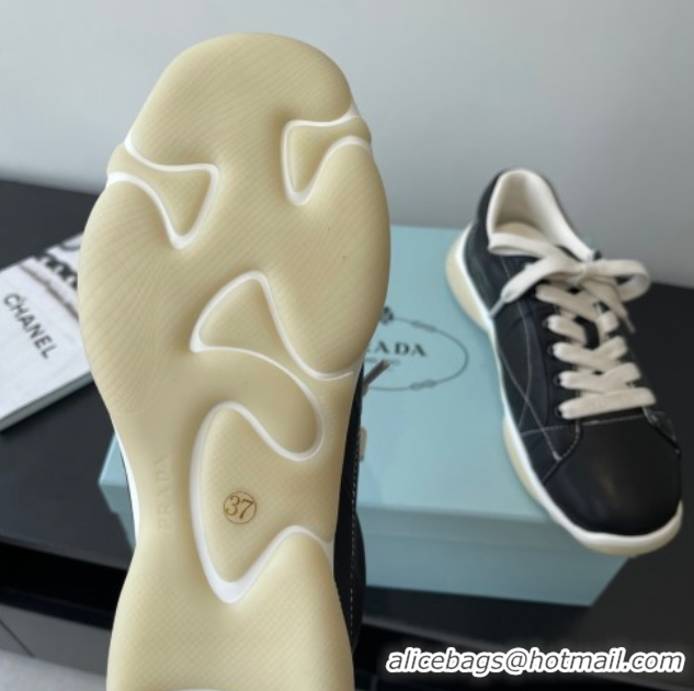 Best Grade Prada Nappa leather sneakers Sneakers Black 2025 PR060302