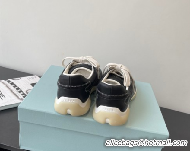 Best Grade Prada Nappa leather sneakers Sneakers Black 2025 PR060302