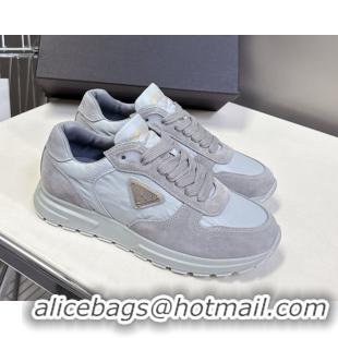 Best Price Prada Prax 2.0 Re-Nylon and suede sneakers Grey 2025 1E921N
