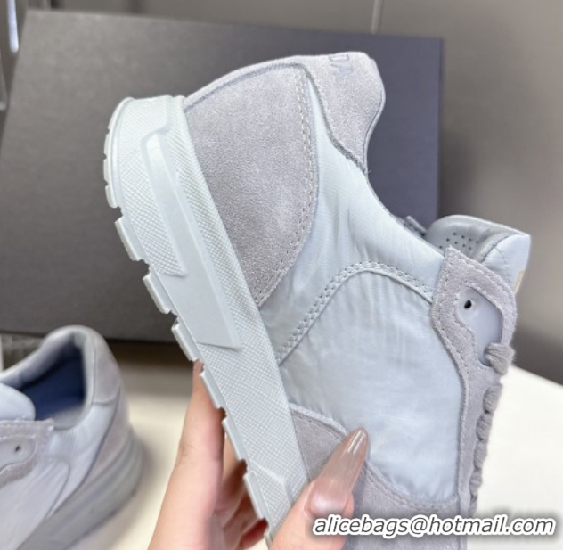 Best Price Prada Prax 2.0 Re-Nylon and suede sneakers Grey 2025 1E921N