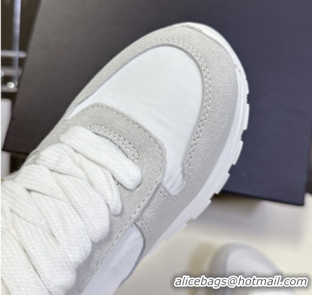 Top Grade Prada Prax 2.0 Re-Nylon and suede sneakers White 2025 1E921N