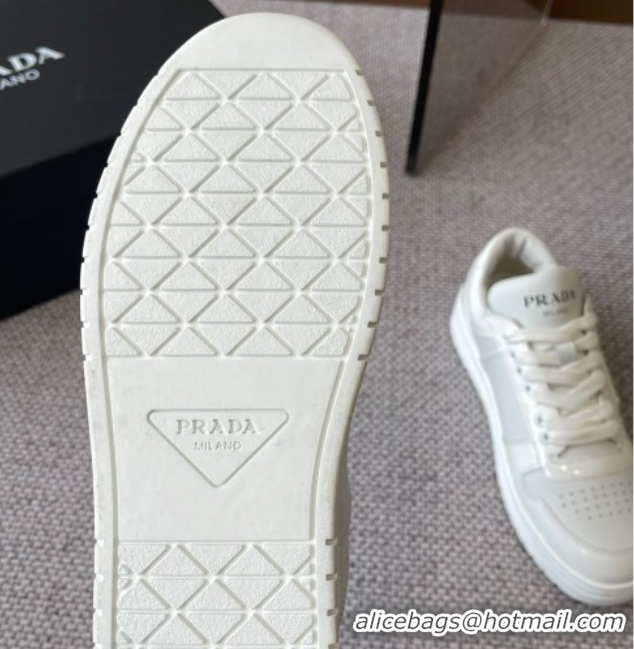 Good Product Prada Downtown perforated leather sneakers White2 2025 1E792M
