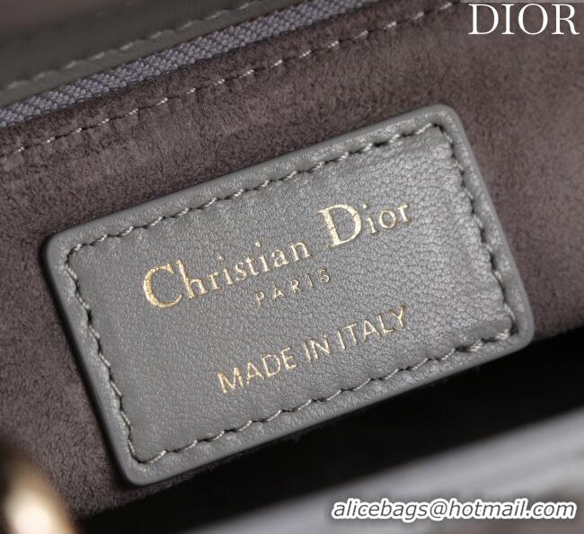 Top Quality Dior Small Lady Dior My ABCDior Bag in Cannage Lambskin with Pearls M0538 Black 2025