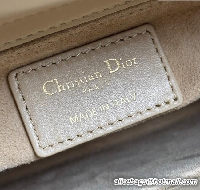 Buy Fashionable Dior Small Lady Dior My ABCDior Bag in Cannage Lambskin with Pearls M0538 Beige 2025