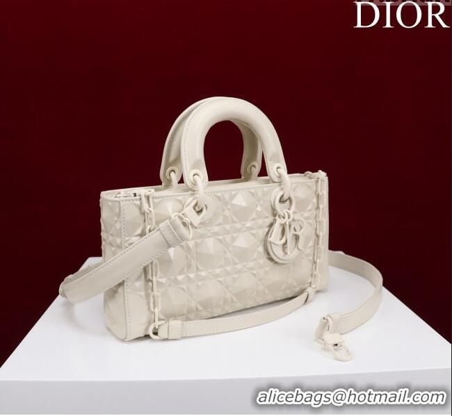 Well Crafted Dior Medium Lady D-Joy Bag in Cannage Leather M0540 All White 2025