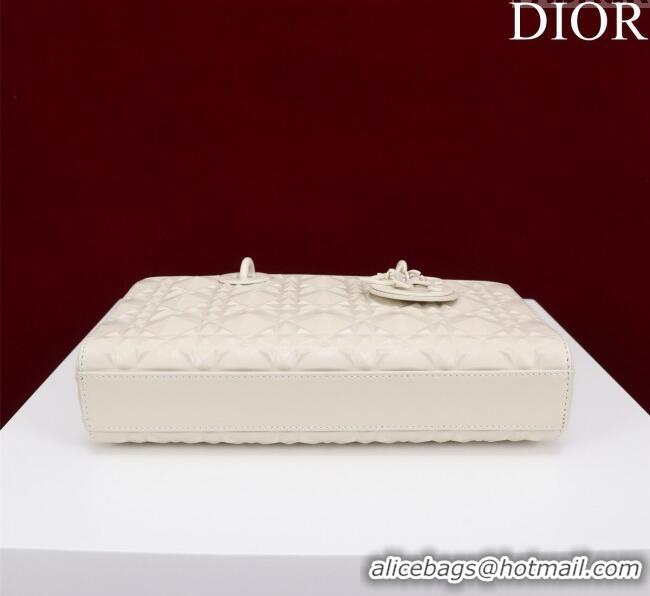 Well Crafted Dior Medium Lady D-Joy Bag in Cannage Leather M0540 All White 2025