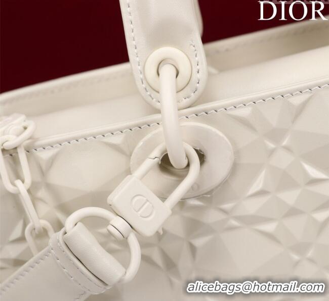 Well Crafted Dior Medium Lady D-Joy Bag in Cannage Leather M0540 All White 2025