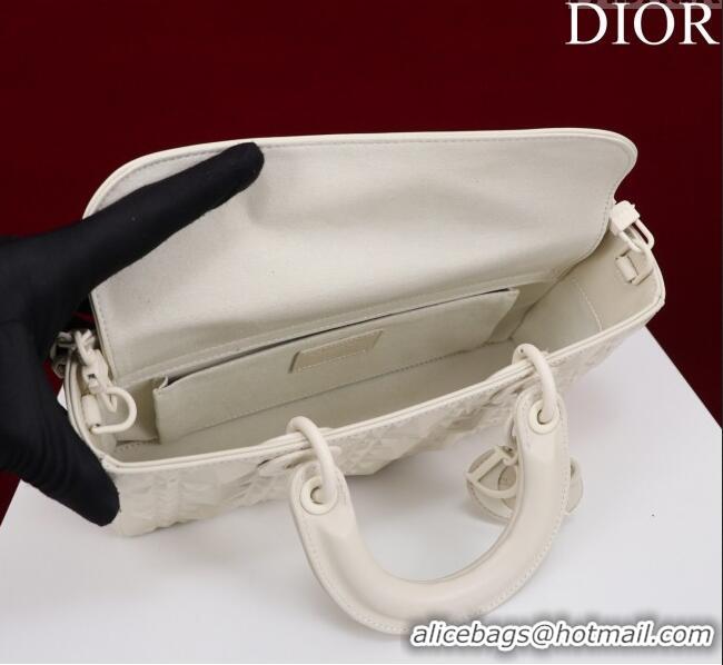 Well Crafted Dior Medium Lady D-Joy Bag in Cannage Leather M0540 All White 2025