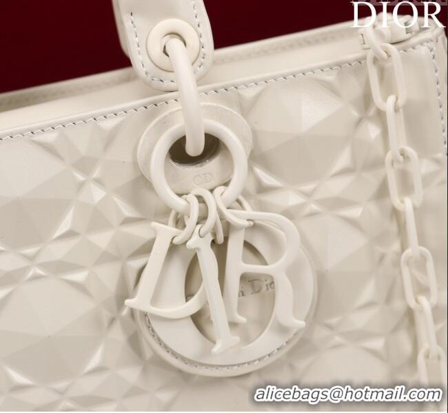 Well Crafted Dior Medium Lady D-Joy Bag in Cannage Leather M0540 All White 2025