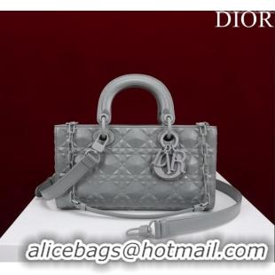 Grade Quality Dior Medium Lady D-Joy Bag in Cannage Leather M0540 All Grey 2025