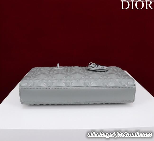 Grade Quality Dior Medium Lady D-Joy Bag in Cannage Leather M0540 All Grey 2025