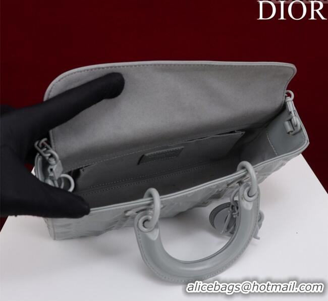 Grade Quality Dior Medium Lady D-Joy Bag in Cannage Leather M0540 All Grey 2025