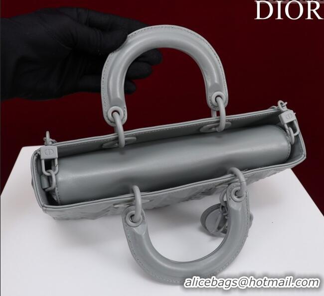 Grade Quality Dior Medium Lady D-Joy Bag in Cannage Leather M0540 All Grey 2025