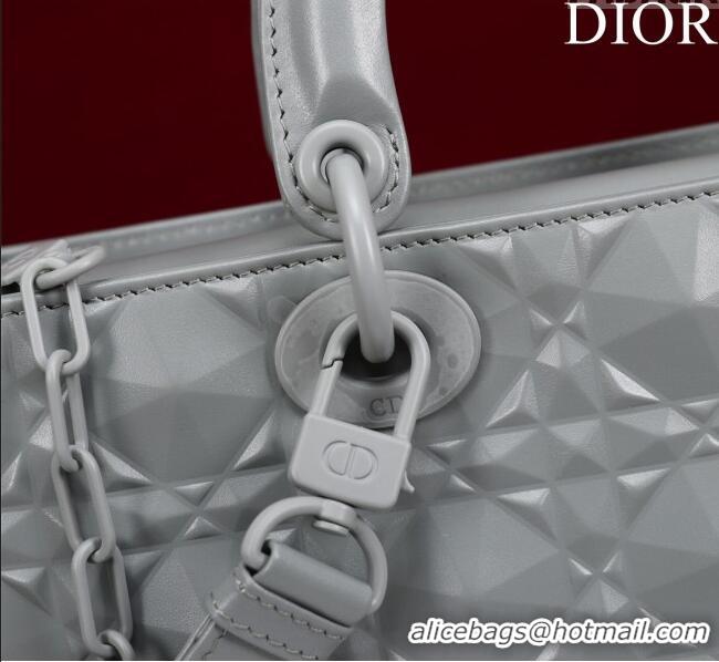 Grade Quality Dior Medium Lady D-Joy Bag in Cannage Leather M0540 All Grey 2025