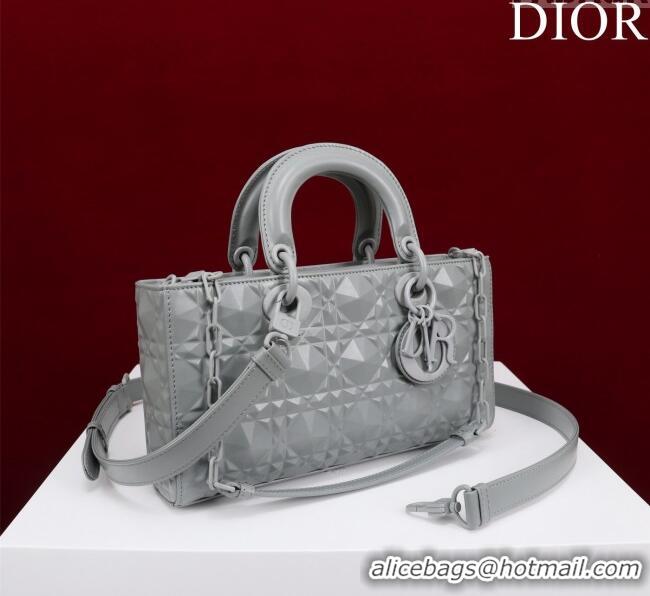 Grade Quality Dior Medium Lady D-Joy Bag in Cannage Leather M0540 All Grey 2025