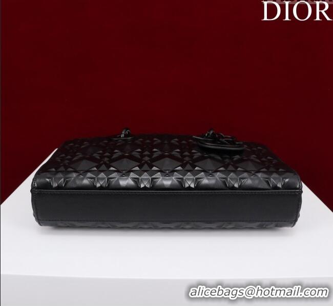Best Price Dior Medium Lady D-Joy Bag in Cannage Leather M0540 All Black 2025