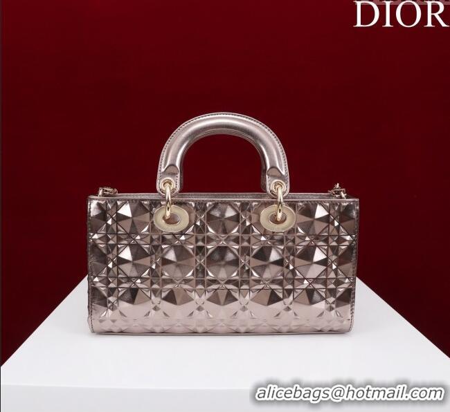 Buy Inexpensive Dior Medium Lady D-Joy Bag in Metallic Cannage Leather M0540 Bronze 2025