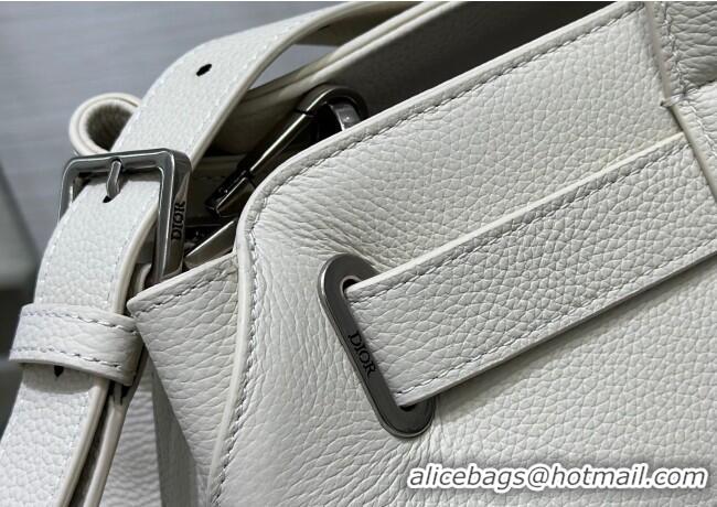 Top Quality Dior Mens Medium Dior Normandie Tote Bag in Icons Calfskin D7063 White 2025