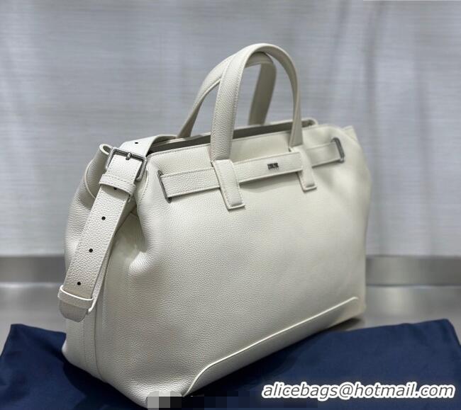 Top Quality Dior Mens Medium Dior Normandie Tote Bag in Icons Calfskin D7063 White 2025