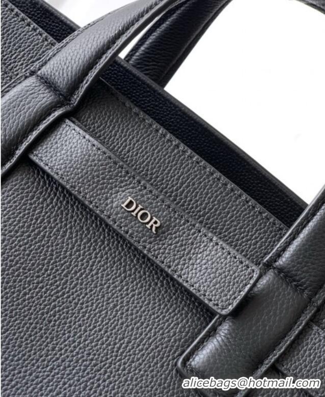 Shop Promotional Dior Mens Medium Dior Normandie Tote Bag in Icons Calfskin D7063 Black 2025