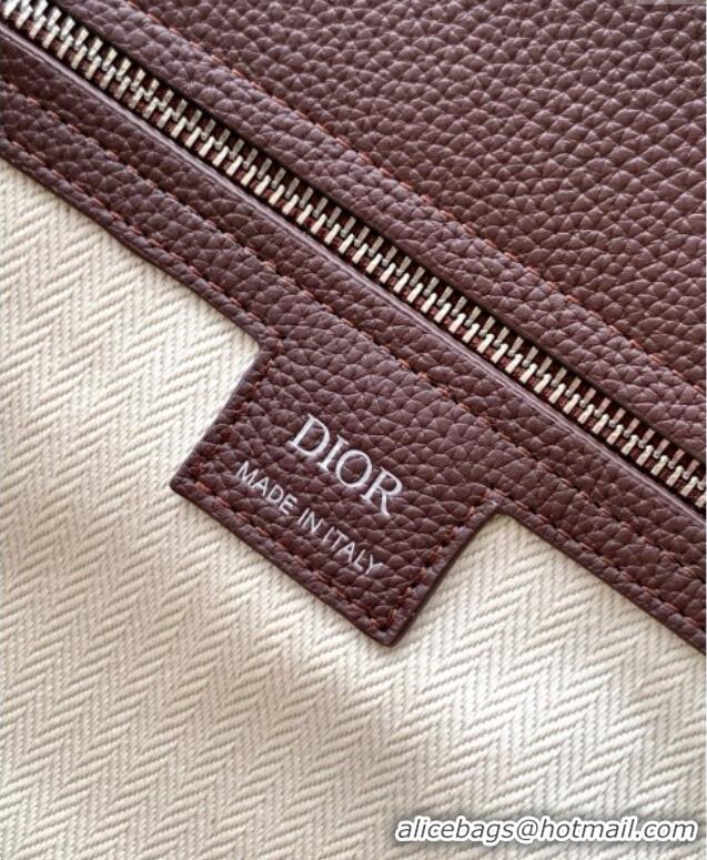 Most Popular Dior Mens Medium Dior Normandie Tote Bag in Icons Calfskin D7063 Brown 2025
