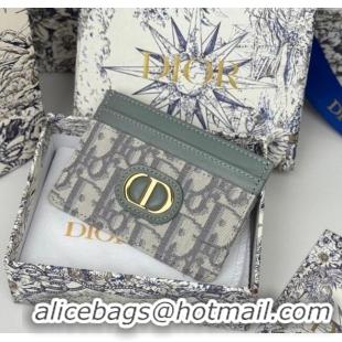 Good Taste Dior 30 Montaigne Freesia Card Holder in Oblique Jacquard 7084 Grey 2025 