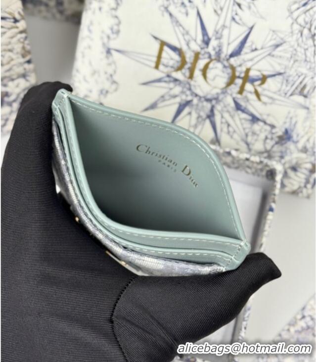 Good Taste Dior 30 Montaigne Freesia Card Holder in Oblique Jacquard 7084 Grey 2025 