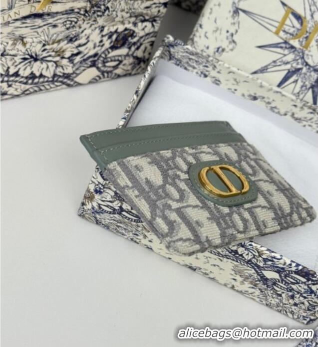 Good Taste Dior 30 Montaigne Freesia Card Holder in Oblique Jacquard 7084 Grey 2025 