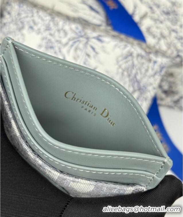 Good Taste Dior 30 Montaigne Freesia Card Holder in Oblique Jacquard 7084 Grey 2025 