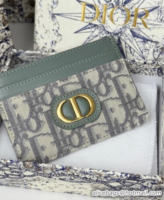Good Taste Dior 30 Montaigne Freesia Card Holder in Oblique Jacquard 7084 Grey 2025 