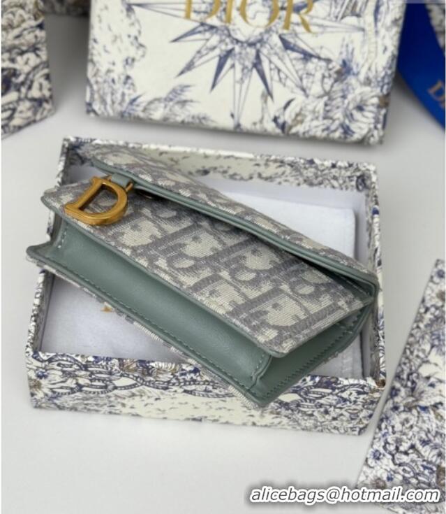 Unique Discount Dior Saddle Bloom Card Holder in Oblique Jacquard D7087 Grey 2025