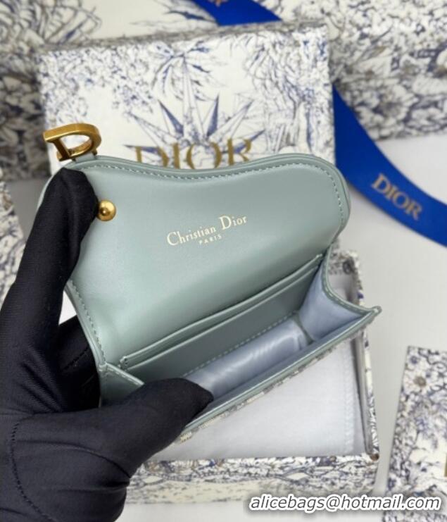Unique Discount Dior Saddle Bloom Card Holder in Oblique Jacquard D7087 Grey 2025