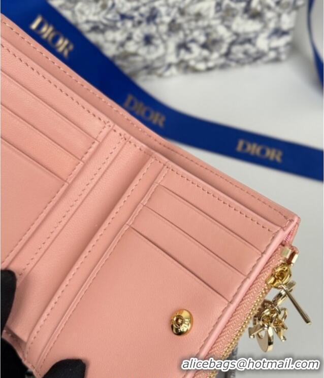 Trendy Design Dior Lady Dior Dahlia Wallet in Cannage Lambskin D7090 Pink 2025