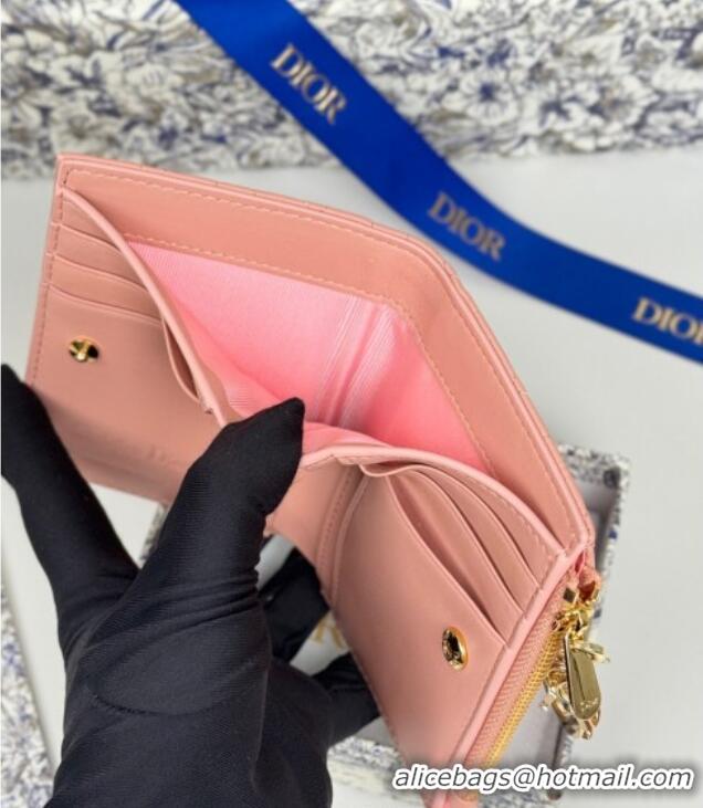 Trendy Design Dior Lady Dior Dahlia Wallet in Cannage Lambskin D7090 Pink 2025