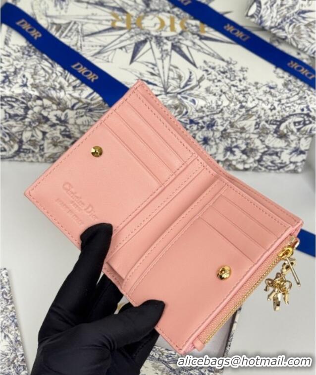 Trendy Design Dior Lady Dior Dahlia Wallet in Cannage Lambskin D7090 Pink 2025