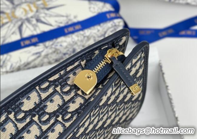 Good Discount Dior 30 Montaigne Dea Pouch in Oblique Jacquard 7096 Blue 2025