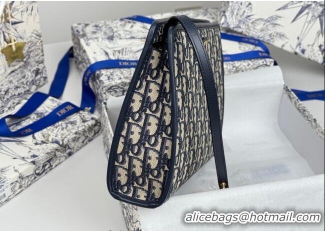 Good Discount Dior 30 Montaigne Dea Pouch in Oblique Jacquard 7096 Blue 2025