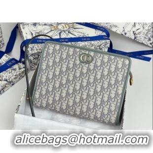 Luxury Cheap Dior 30 Montaigne Dea Pouch in Oblique Jacquard 7096 Grey 2025