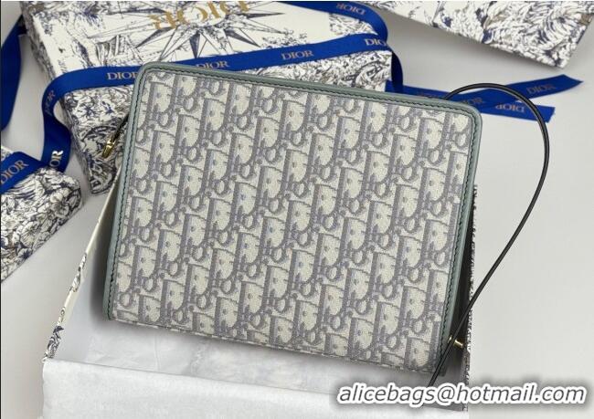 Luxury Cheap Dior 30 Montaigne Dea Pouch in Oblique Jacquard 7096 Grey 2025