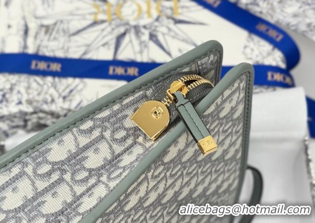 Luxury Cheap Dior 30 Montaigne Dea Pouch in Oblique Jacquard 7096 Grey 2025