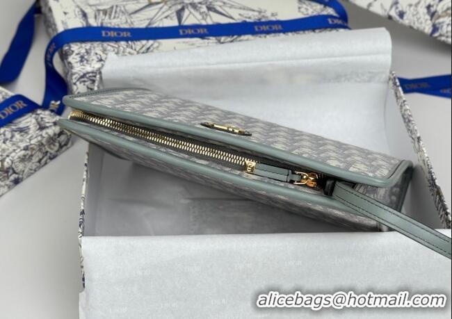 Luxury Cheap Dior 30 Montaigne Dea Pouch in Oblique Jacquard 7096 Grey 2025